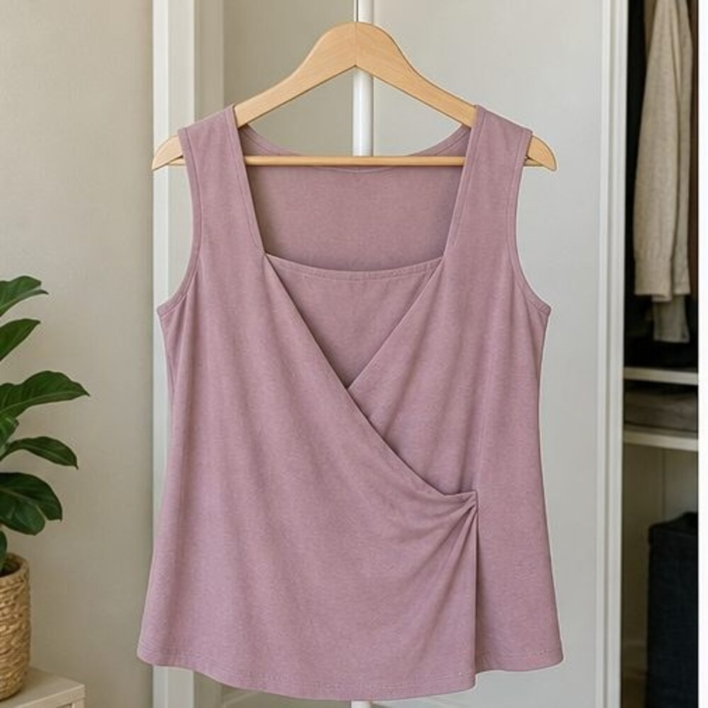 Mauve Pleated Blouse